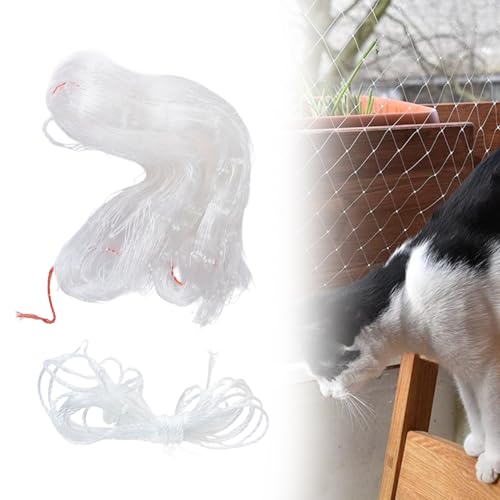 Huraoerrrr Katzenbalkonnetz, 13 x 10 Fuß Anti-Fall-Sicherheitsnylonnetz für Haustiere, Anti-Bird-Zaun für Treppen, Fenster, Fenster von Huraoerrrr