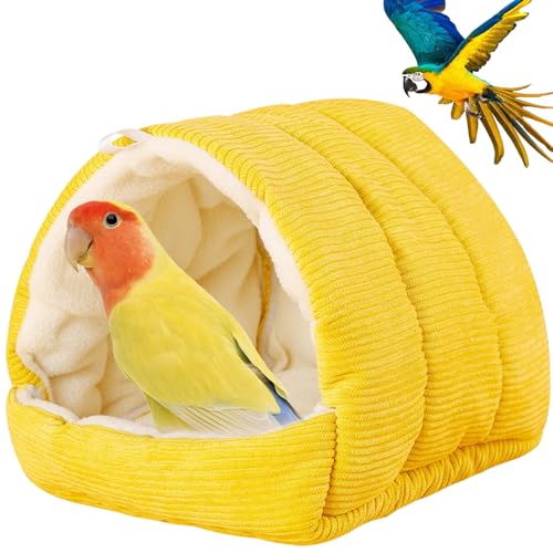 Huraoerrrr Vogelnestbett für Käfig weich warm hängende Sittich Nest -Hängematte für Cockatiels Blockier Lovebirds von Huraoerrrr
