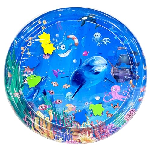 Huraoerrrr Wassersensorische Spielmatte für Katzen und Babys, 26 Zoll runde Dicke PVC-Matte, aufblasbare und wasserfüllbare Bauchzeitaktivität, interaktives Haustierspielzeug für Innenspiele Huraoerrrr Wassersensorische Spielmatte für Katzen und Babys, 26 Zoll runde Dicke PVC-Matte, aufblasbare und wasserfüllbare Bauchzeitaktivität, interaktives Haustierspielzeug für Innenspiele von Huraoerrrr