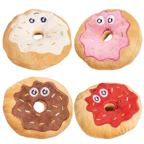 Interaktives Hundetayszeug, 4pcs Donut Hund Snuffle Spielzeug, Quietschende Crinkle Hundespielzeug, Hundeanbieter -Rätselspielzeug für Welpen, kleine und mittlere Hunde Interaktives Hundetayszeug, 4pcs Donut Hund Snuffle Spielzeug, Quietschende Crinkle Hundespielzeug, Hundeanbieter -Rätselspielzeug für Welpen, kleine und mittlere Hunde von Huraoerrrr
