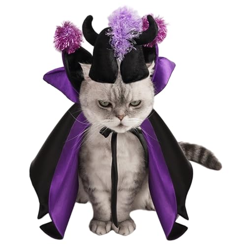 Katzen Halloween Kostüme Vampire Fledermausflügel Cape Pet Kostüm mit Tie Halloween Cosplay -Umhang für kleine Hunde und Katzen von Huraoerrrr