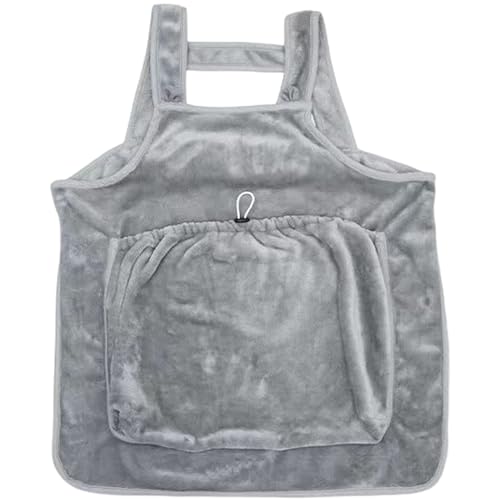 Katzenschlinge, handfreier Katzenträgerbeutel, Swaddle-Wrap-Schürze mit Vordertasche, weich atmungsaktiv für kleine mittelgroßen Katzen, umfasst Spielzeugkugeln, waschbar von Huraoerrrr
