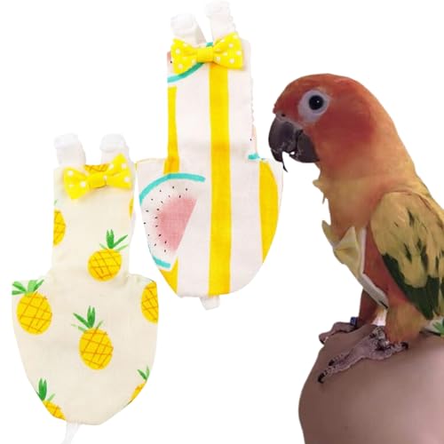 Huraoerrrr Parrot Diaper Bird Diaper, 2Pcs Parrot Washable Nappies, M Nappies for Parakeet, Canary Flight Suit, Nappy Clothes, Pet Flying Clothes von Huraoerrrr