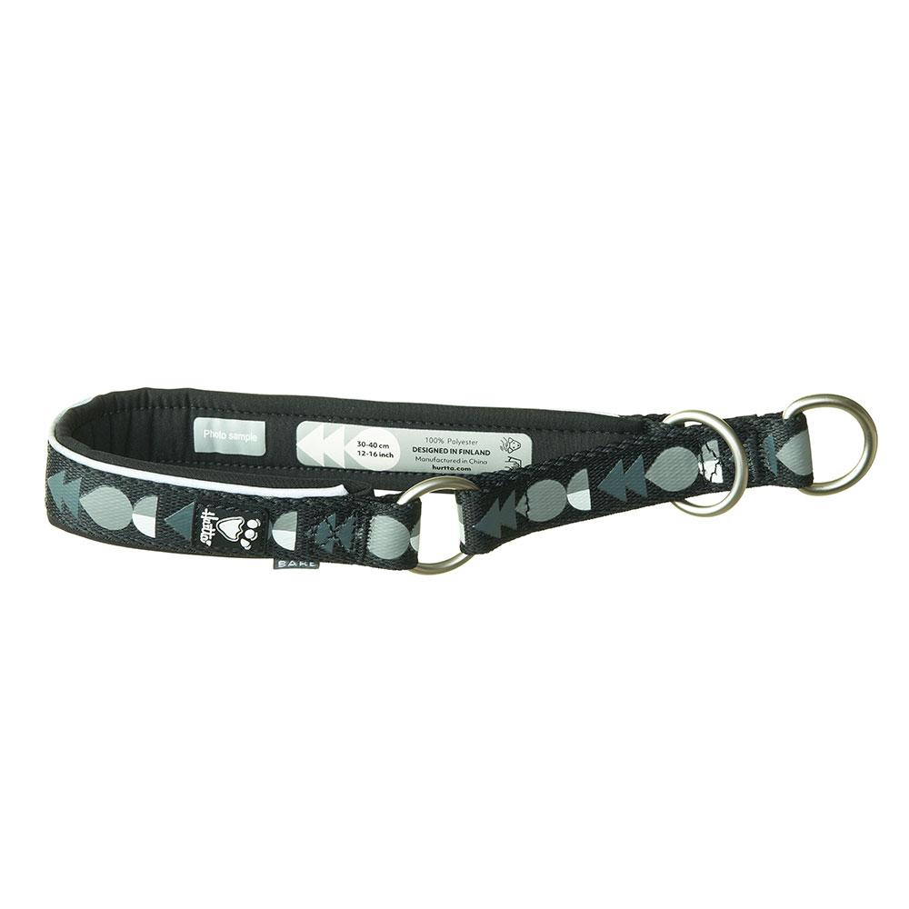 Hurtta Bare Zug-Stopp Halsband, coal - 45 - 55 cm Halsumfang, 35 mm breit von Hurtta Bare