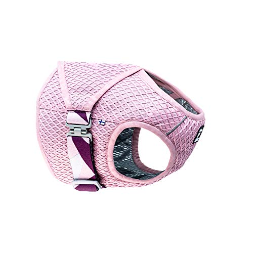 Hurtta Cooling Wrap Kühlweste für Hunde, kühlende Weste Sommer Hundejacke, pink 40-45cm von Hurtta