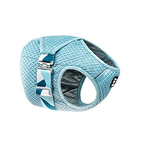 Hurtta Cooling Wrap Kühlweste für Hunde Sommer Kühlweste Aquamarin Hellblau 45-55cm von Hurtta