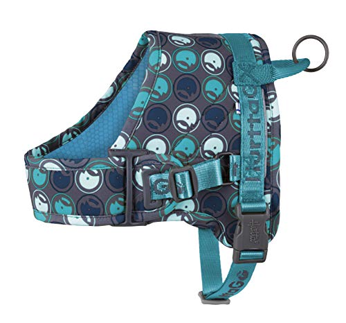 Hurtta Go Harness Hundegeschirr für Hunde, gepolstert, vorne verstellbar, mit Griff und Reflektor-Band, Blau 55-65cm von Hurtta