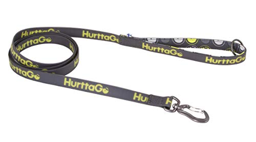Hurtta Go Leash Hundeleine mit Karabiner und gepolstert Griff - 180 cm x 1,5 cm Gelb/Grau von Hurtta