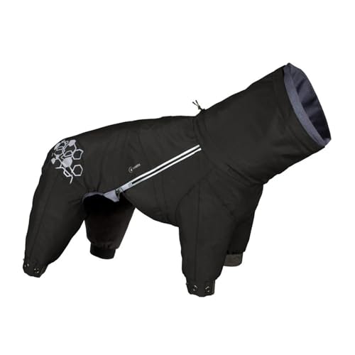 Hurtta Mudventure Overall ECO, Hunderegenmantel, Wasserdicht (Raven, 50M) von Hurtta