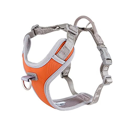 Hurtta Venture No-Pull Geschirr für Hunde, reflektierend, verstellbar, wasserdicht, Buckthorn Orange 60-80 cm von Hurtta