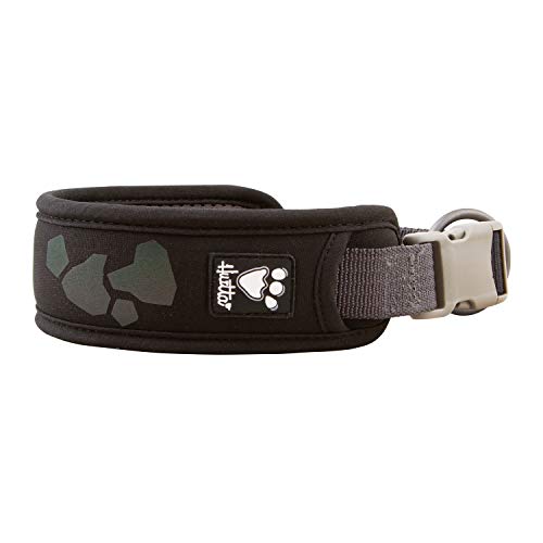 Hurtta Weekend Warrior Halsband für kleine Hunde, Hundehalsband Schwarz 35-45 cm von Hurtta