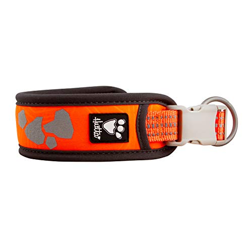 Hurtta Weekend Warrior Halsband für Hunde, Hundehalsband Neon Orange 45-55 cm von Hurtta
