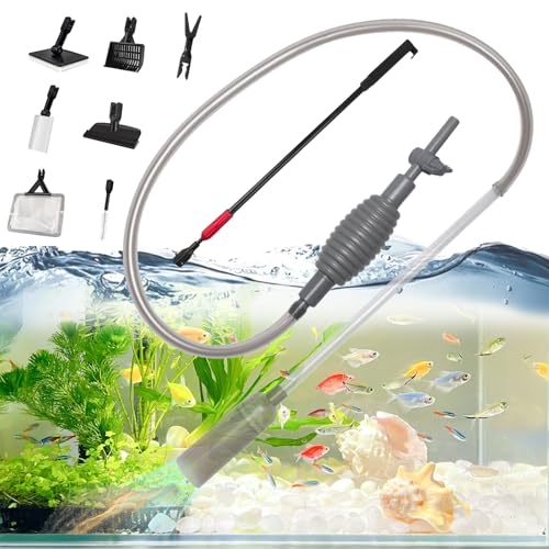 Aquarium-Reinigungsset mit Algenschaber-Set, 7-in-1-Kiesreiniger, 12,2 m Aquarium-Siphon, Aquarium-Staubsaugerwerkzeuge für Wasserwechsel, Reinigung von Kies und Sand Aquarium-Reinigungsset mit Algenschaber-Set, 7-in-1-Kiesreiniger, 12,2 m Aquarium-Siphon, Aquarium-Staubsaugerwerkzeuge für Wasserwechsel, Reinigung von Kies und Sand von Hushiseek