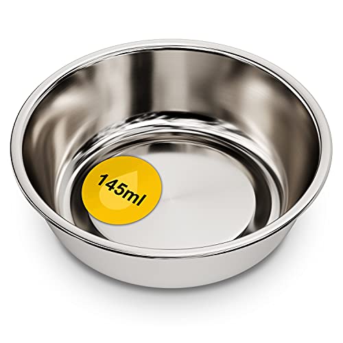 Futternapf Fressnapf 145ml Hundenapf Katzenapf Wassernapf Schüssel aus Edelstahl für rutschfest Napfunterlage Edelstahlnapf Edelstahlersatznapf für Welpen Kätzchen Futternapf Fressnapf 145ml Hundenapf Katzenapf Wassernapf Schüssel aus Edelstahl für rutschfest Napfunterlage Edelstahlnapf Edelstahlersatznapf für Welpen Kätzchen von Huskl