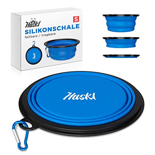 Huskl Faltbarer Silikon Hundenapf Unterwegs - Premium-Qualität Faltbarer Hundenapf 380ML - FDA Silikon Reisenapf/Faltbare Napf für Hunde und Katzen- Faltbar Hundenapf to go für wassernapf/fressnapf Huskl Faltbarer Silikon Hundenapf Unterwegs - Premium-Qualität Faltbarer Hundenapf 380ML - FDA Silikon Reisenapf/Faltbare Napf für Hunde und Katzen- Faltbar Hundenapf to go für wassernapf/fressnapf von Huskl