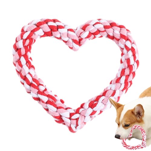 Husoiuy Herz-Seil-Hundespielzeug,Hunde-Herz-Seil-Spielzeug - Hundespielzeug für Aggressive Kauer,Valentine Hundeseilspielzeug, herzförmiges Haustier-Kauspielzeug für kleine mittelgroße Hunde, Zahnen Husoiuy Herz-Seil-Hundespielzeug,Hunde-Herz-Seil-Spielzeug - Hundespielzeug für Aggressive Kauer,Valentine Hundeseilspielzeug, herzförmiges Haustier-Kauspielzeug für kleine mittelgroße Hunde, Zahnen von Husoiuy