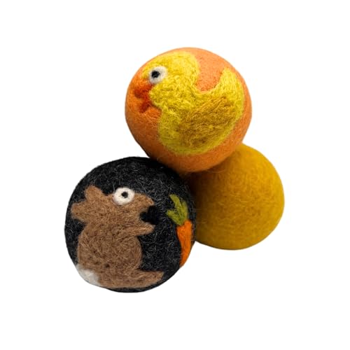 Hustle & Blush Love Ewe Haustierbedarf, Katzenspielzeug, 100 % neuseeländischer Wollfilz, Ballspielzeug für Katzen, Kätzchen, kleine Haustiere, handgefertigt, bunt, planetenfreundlich, Hustle & Blush Love Ewe Haustierbedarf, Katzenspielzeug, 100 % neuseeländischer Wollfilz, Ballspielzeug für Katzen, Kätzchen, kleine Haustiere, handgefertigt, bunt, planetenfreundlich, von Hustle & Blush