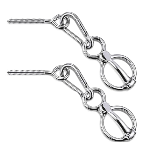 Huudngeje 2 Sets Ring Ring Edelstahl -Krawattenring für Pferde für Innen- und Außenreduzierende, die Beim Ziehen zum Binden und Rückziehen Verletzt Werden, Hilft, Sich Zurückzuziehen Huudngeje 2 Sets Ring Ring Edelstahl -Krawattenring für Pferde für Innen- und Außenreduzierende, die Beim Ziehen zum Binden und Rückziehen Verletzt Werden, Hilft, Sich Zurückzuziehen von Huudngeje