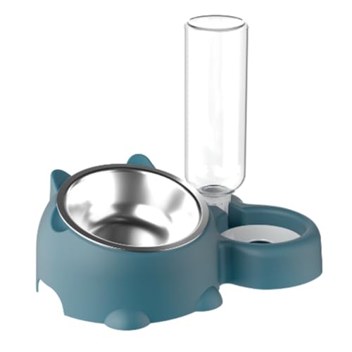 Huudngeje Katzenfutter und Wasserschale Set Katzenfutter und Wasserspender Set Katzenfutter Schüssel Blau Huudngeje Katzenfutter und Wasserschale Set Katzenfutter und Wasserspender Set Katzenfutter Schüssel Blau von Huudngeje