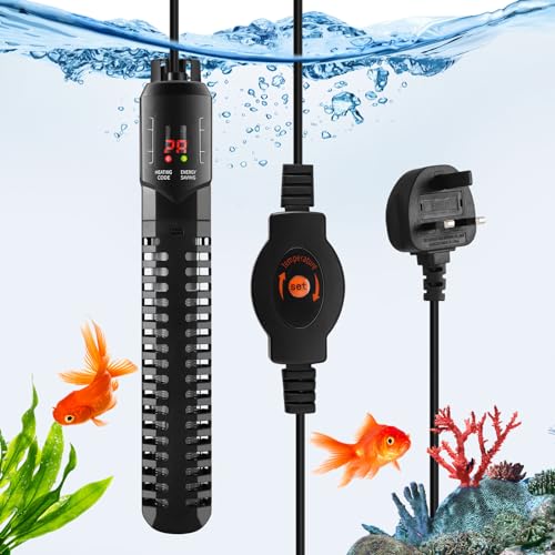 HuuppHip Aquariumheizung, 500 W Aquariumheizung mit intelligenter LED-Temperatur, Digitalanzeige, Thermostatregler, Tankheizung für 200–300 l Fisch- und Schildkrötenbecken HuuppHip Aquariumheizung, 500 W Aquariumheizung mit intelligenter LED-Temperatur, Digitalanzeige, Thermostatregler, Tankheizung für 200–300 l Fisch- und Schildkrötenbecken von HuuppHip