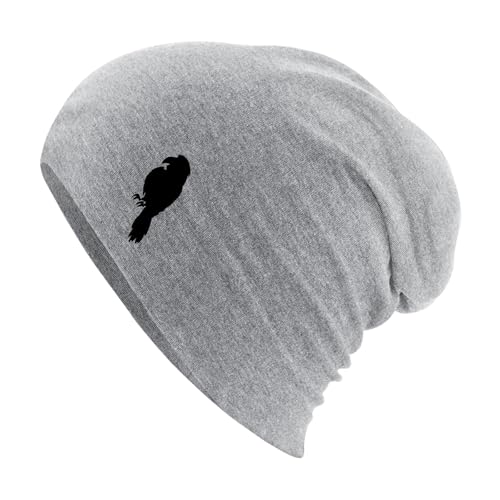 Huuraa Mütze Papagei Silhouette Geschenk Heather Grey Papagei Accessoire von Huuraa
