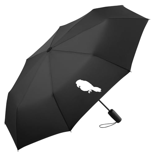 Huuraa Regenschirm Papagei Silhouette Geschenk 98cm Schwarz Sturmfest Taschenschirm Papagei Geschenkidee von Huuraa