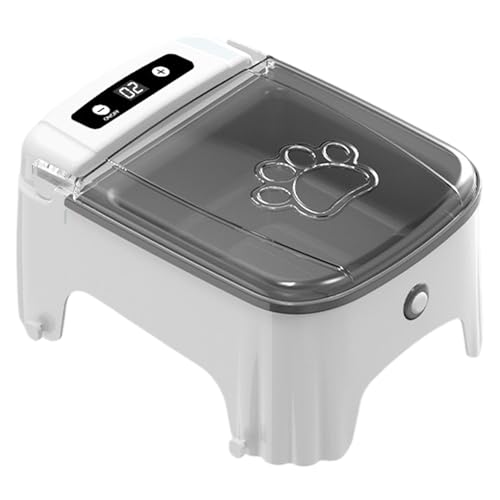 Automatic Cat Feeder, Timed Pet Food Dispenser, Auto Sensor Dry Food Bowl, Electric Feeding System, Suitable for Cats Puppies All Breeds, Programmable Meal Scheduler, Easy Clean 9.45x4.92x7.09 Inches von Huvqianu