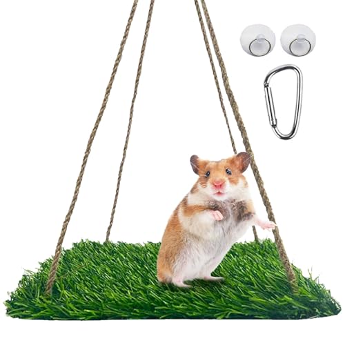Bird Swing Mat, Natural Climbing Perch Toy, 9.84x17.32 Inch Easy Installation, Comfortable Resting Area, Large Bird Swing for Birdcages Use, Cage and Outdoor von Huvqianu