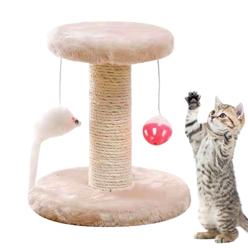 Cat Scratching Posts, Heavy Duty Cat Climbing Tree, 7.87x7.09 Inches Plush Sisal Scratch Pad, Interactive Toy Base for Couch Training Floor Apartment Household Use, Beige Cat Scratching Posts, Heavy Duty Cat Climbing Tree, 7.87x7.09 Inches Plush Sisal Scratch Pad, Interactive Toy Base for Couch Training Floor Apartment Household Use, Beige von Huvqianu