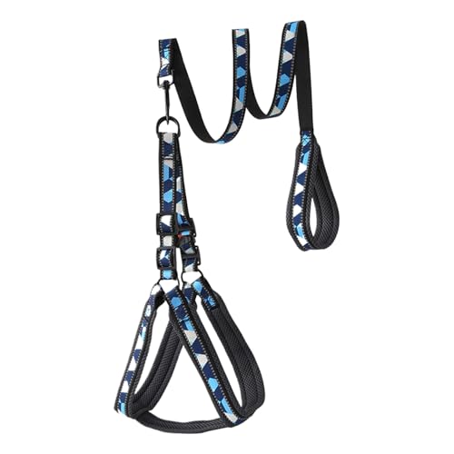 Dog Harness Leash, Reflective Puppy Traction, 0.79x47.24in Breathable Non-Slip Design, Adjustable Outdoor Leash, Authentic Dogs Walking Gear for Large Breed, Training, Running von Huvqianu