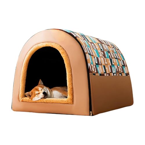 Hundehütte Innen, Hochelastisches Kissenbett, weiche Hundehütte, faltbare Hundehütte, Welpenhöhlenbett, warmes Katzennest, Haustierschlafnest, Winterhundebett, tragbare Hundehütte Hundehütte Innen, Hochelastisches Kissenbett, weiche Hundehütte, faltbare Hundehütte, Welpenhöhlenbett, warmes Katzennest, Haustierschlafnest, Winterhundebett, tragbare Hundehütte von Huvqianu