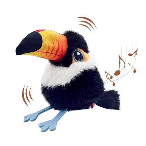Huvqianu Chirping Bird Toy, Interactive Cat Play, 4.53x2.83in Motion Activated Pet, Realistic Sounds Movement, Authentic Soft Plush for Indoor, Kitten, Activity, Home, Room, Christmas Huvqianu Chirping Bird Toy, Interactive Cat Play, 4.53x2.83in Motion Activated Pet, Realistic Sounds Movement, Authentic Soft Plush for Indoor, Kitten, Activity, Home, Room, Christmas von Huvqianu