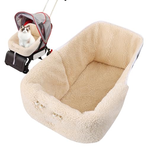 Huvqianu Haustier-Kinderwagen-Unterlage, wasserdicht, wiederverwendbar, für Kätzchen, alle Rassen, Spaziergänge, Welpen, Reisen, Café, Tierarzt, Besuche, , Auto, Park, Einkaufen von Huvqianu