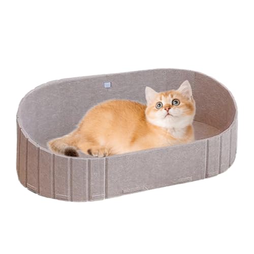 Huvqianu Katzenbett,Fell Haustierbett - Knautschfeste Schlafmatte Kratzfeste Kuscheldecke Nest Für Indoor Outdoor Auto Reise von Huvqianu