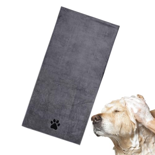 Huvqianu Kleines Hundehandtuch, 34 x 74 cm, saugfähiges Duschtuch, Mikrofaser-Hundebadetuch, Trockentuch zum Trocknen von Hunden und Katzen von Huvqianu