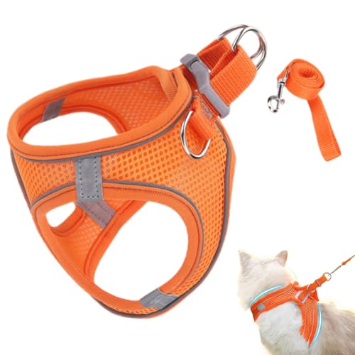 Huvqianu Reise Katzengeschirr | Weiches Mesh-Geschirr Mit Reflektierenden Sicherheitsstreifen | Mittel Groß Haustierzubehör Für Reisen Outdoor Huvqianu Reise Katzengeschirr | Weiches Mesh-Geschirr Mit Reflektierenden Sicherheitsstreifen | Mittel Groß Haustierzubehör Für Reisen Outdoor von Huvqianu