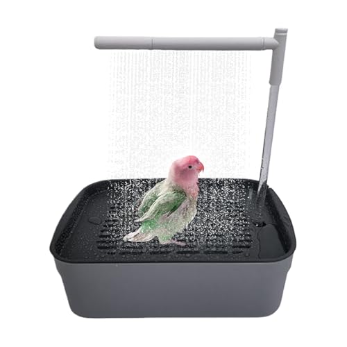 Parrot Shower Bath, Automatic Bird Tub, 13.3in Circulating Quiet Faucet, Rechargeable Splash- Design, Avian Care Bath for Parakeet Conure Lovebird Finch Home Use von Huvqianu