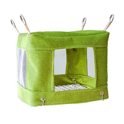 Vogelbett-Hütte, Schlafnest, Zelte, 18 x 18 cm, belüfteter Unterschlupf, weicher und gemütlicher Ruheplatz, Zelt-Hängematte für Kanarienvögel, Finken, Sittiche, Zucht, Spielen, Komfort Vogelbett-Hütte, Schlafnest, Zelte, 18 x 18 cm, belüfteter Unterschlupf, weicher und gemütlicher Ruheplatz, Zelt-Hängematte für Kanarienvögel, Finken, Sittiche, Zucht, Spielen, Komfort von Huvqianu