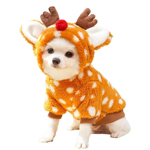 Weihnachts-Hunde-Outfit, Fleece-Hundebekleidung, Welpen-Cosplay-Kostüm, Winter-Hundekleidung, Haustier-Weihnachtskostüm, kaltes Wetter, Haustierkleidung, perfekt für Fotografie, Ausflug Weihnachts-Hunde-Outfit, Fleece-Hundebekleidung, Welpen-Cosplay-Kostüm, Winter-Hundekleidung, Haustier-Weihnachtskostüm, kaltes Wetter, Haustierkleidung, perfekt für Fotografie, Ausflug von Huvqianu