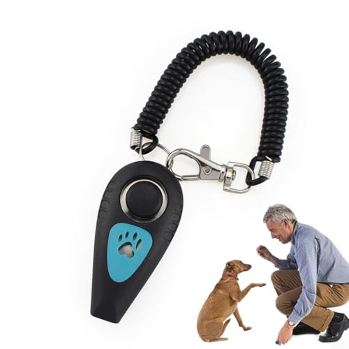 Huxibai Clicker für Hunde, Clicker für Katzen und Pfeife, 2-in-1, Hundepfeife, leises Anrufgerät mit Handgelenkschlaufe für und Vögel von Huxibai