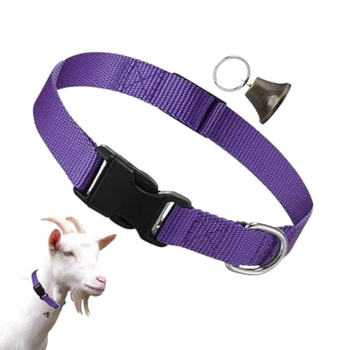 Huxibai Halsband mit Glocke – verstellbares Halsband-Set für Schafe | Weideglocke zur Vermeidung von Verlusten bei Kühen, Haustieren, Ziegen, Herden, Tiertraining in Ranchen, Rindern und Weiden von Huxibai