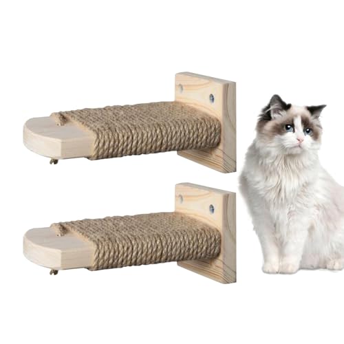 Huxibai Katzenkäfigkletterstufen, Käfigmontage Katzenkletterstufen | Wandmontierte Katzenkletterregal - Set von 2 Holz-Raumsparungskätzchen-Kleiskäppchen, Haustier-Sprungregale für Wandkäfig Huxibai Katzenkäfigkletterstufen, Käfigmontage Katzenkletterstufen | Wandmontierte Katzenkletterregal - Set von 2 Holz-Raumsparungskätzchen-Kleiskäppchen, Haustier-Sprungregale für Wandkäfig von Huxibai