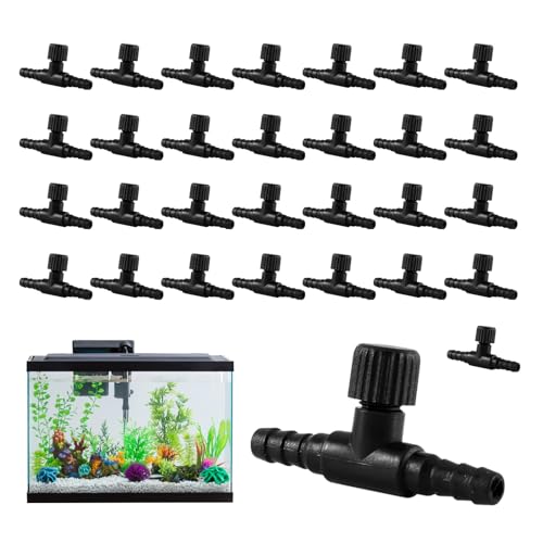 Huxibai Luftregelventil für Aquarium, 30 Stück, T-Form, PVC, für Aquarium, einfache Installation, Regler für die Wohnung Huxibai Luftregelventil für Aquarium, 30 Stück, T-Form, PVC, für Aquarium, einfache Installation, Regler für die Wohnung von Huxibai