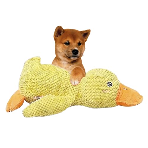 Huxibai Quietschendes Hundespielzeug, Spielzeug zum Zahnen von Welpen, niedliches Enten-Hundespielzeug für Hunde, Kauspielzeug für Welpen, Plüschspielzeug von Huxibai