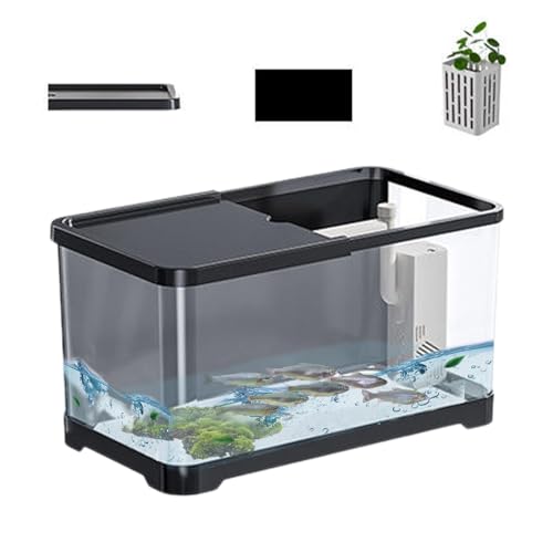 Betta Aquarium-Set – Deko-Set für Meerwasseraquarien für kleine Aquarien | Tank-Set für Aquarien stapelbar | kreatives Aquarium für Fische mit Korb | Schale für Fische mit Dekoration Betta Aquarium-Set – Deko-Set für Meerwasseraquarien für kleine Aquarien | Tank-Set für Aquarien stapelbar | kreatives Aquarium für Fische mit Korb | Schale für Fische mit Dekoration von Huyeruie