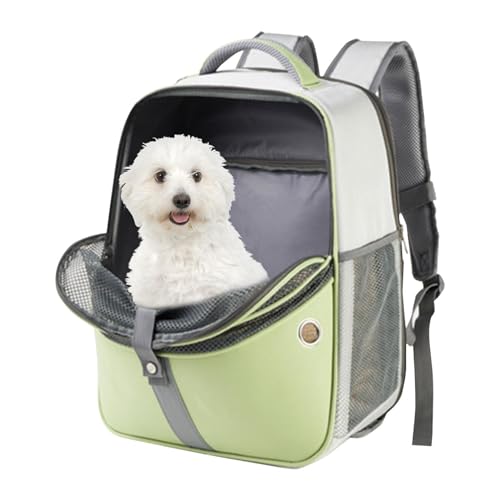 Erweiterbare Hundetragetasche, atmungsaktives Netzgewebe, belüftete Katzen-Hundetasche mit transparentem Fenster, belüftete Hundetragetasche für Outdoor-Reisen, Spaziergänge von Huyeruie