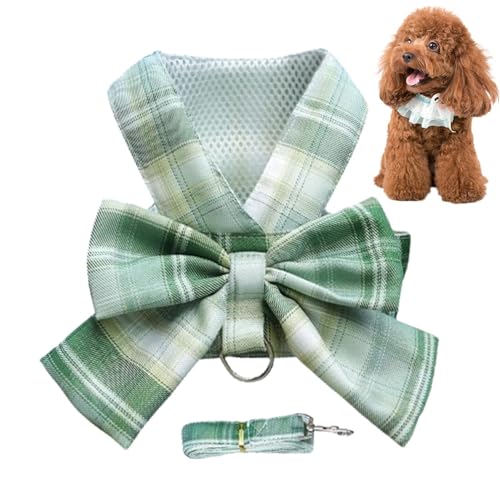 Hasengeschirr und Seil – Hasenseil weiches Geschirr – Hasengeschirr, Zugseil, niedliche Schleife, Westengeschirr, verstellbares Kleintiergeschirr von Huyeruie