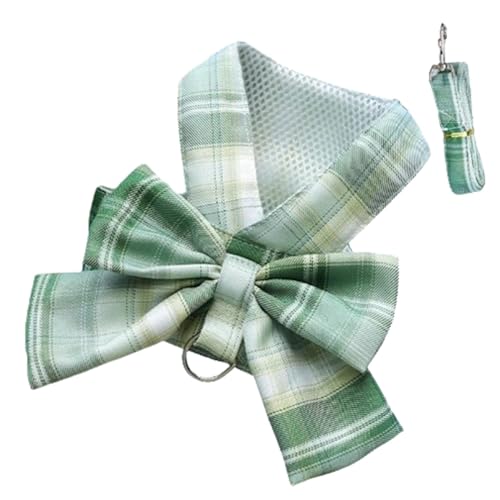 Hasengeschirr zum Spazierengehen, Hasenseil – Hasengeschirr, Traktionsseil, niedliche Schleife, Westengeschirr, verstellbares Kleintiergeschirr von Huyeruie