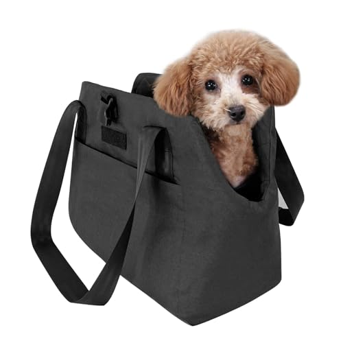 Haustiertragetasche für Hunde, Hundetrage mit abnehmbarem Heizkissen, USB wiederaufladbar, verstellbar, waschbar, Haustier-Tragetasche mit Sicherheitsschnalle für kleine Hunde Katzen von Huyeruie