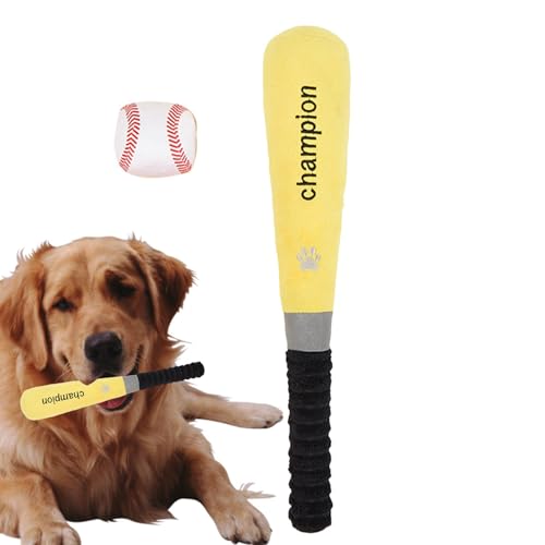 Huyeruie Baseballschläger Hundespielzeug | Integriertes Quietschspielzeug für große Hunde | Kauspielzeug für Welpen zum Zahnen zum Zahnen von Huyeruie